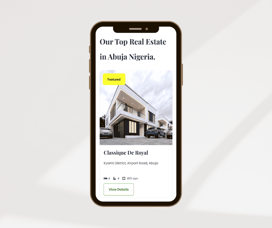 Fort-Royal Homes phone mockup