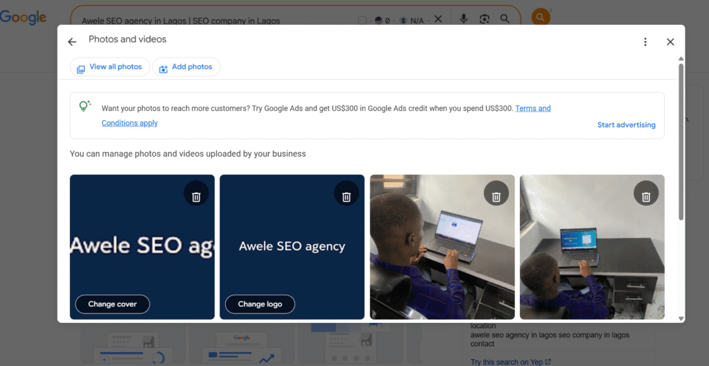 Adding images to a Google Business Profile