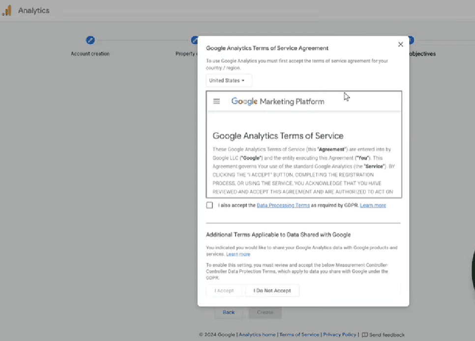 Giving Google Analytics permissions