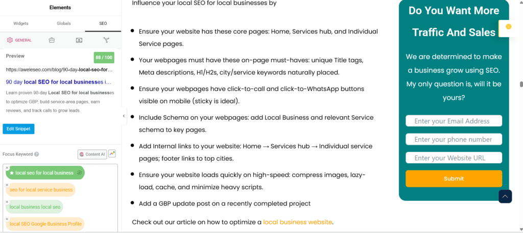 Local SEO for local businesses: SEO Optimization of articles