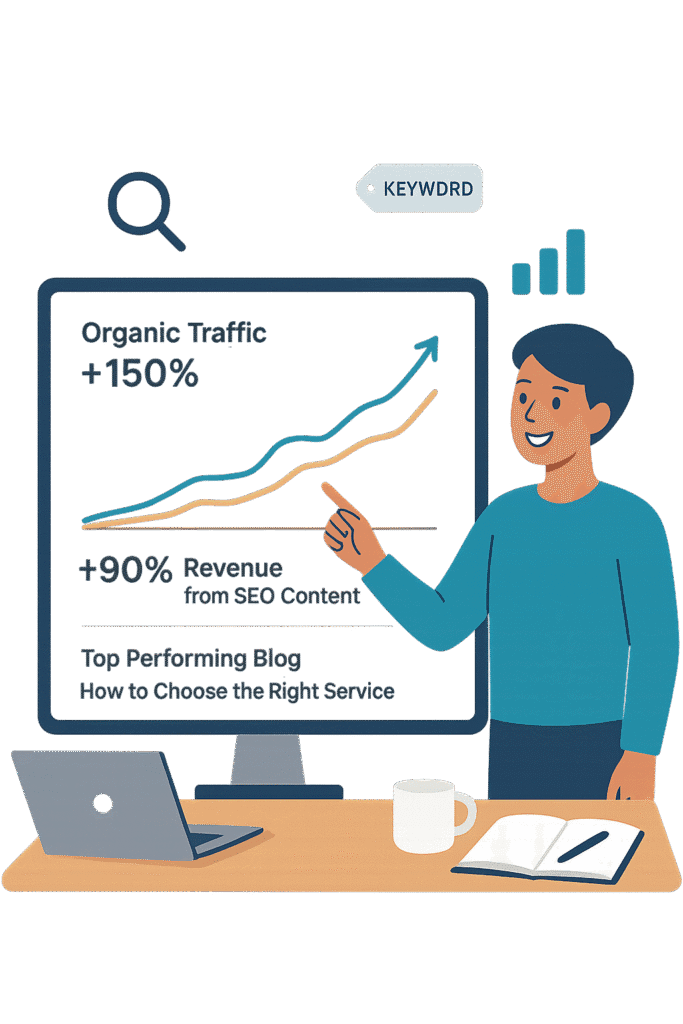 Result of a reliable SEO content writing service